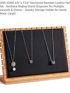 Wood Frame jewelry necklace chain display - organizer
